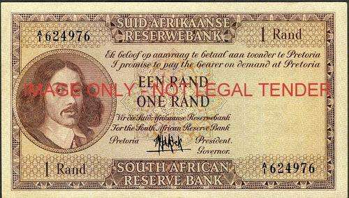 MH de Kock Fourth Issue Ond Rand Prefix A/1 ef+ condition (very scarce)