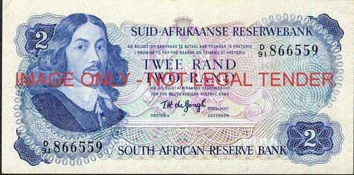 TW de Jongh Second Issue Two Rand Prefix D91 ef condition