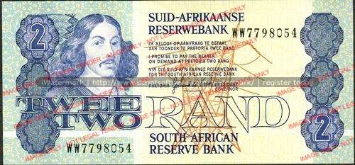 GPC de Kock Third Issue Two Rand Replacement WW 7798054 unc condition