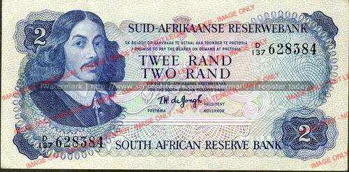 TW de Jongh Third Issue Two Rand Prefix D137 vf condition