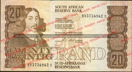 CL Stals First Issue Twenty Rand Prefix BV vf condition