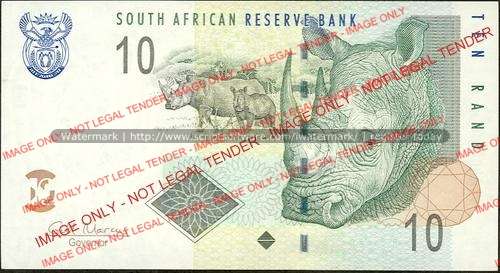 Gill Markus First Issue Ten Rand Prefix AA unc condition