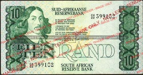 GPC de Kock First Issue Ten Rand Prefix C4/22 vf condition