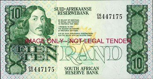 GPC de Kock Second Issue Ten Rand Prefix C6/50 447175 unc condition