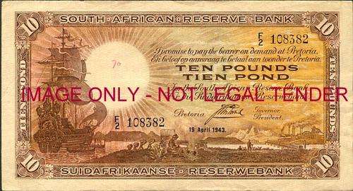 J Postmus First Issue Ten Pounds Prefix F2 108382 vf condition