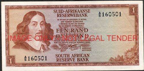 G Rissik Second Issue One Rand Prefix A5 160501 ef condition