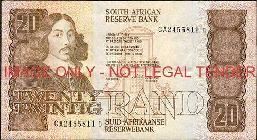 CL Stals First Issue Twenty Rand Prefix CA vf condition