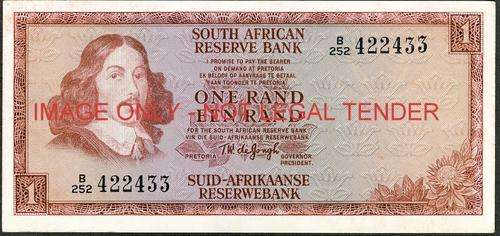 TW de Jongh Second Issue One Rand Prefix B252 ef condition