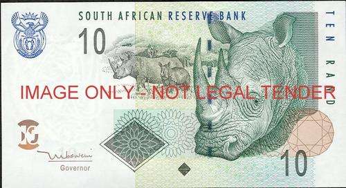 TT Mboweni Second Issue Ten Rand Prefix AA unc condition