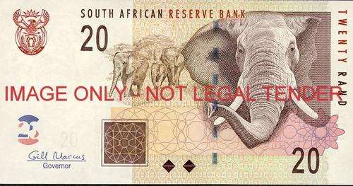 Gill Marcus First Issue Twenty Rand Prefix AA unc condition