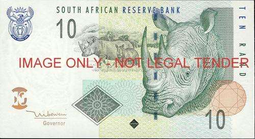 TT Mboweni Second Issue Ten Rand  Prefix EB unc condition