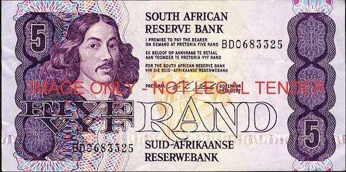 CL Stals First Issue Five Rand Prefix BD 0683325 vf condition
