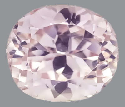 4.14ct  - Antique Oval Cushion Kunzite - Pale orangish PINK - GISA CERTIFIED (R5142.00)