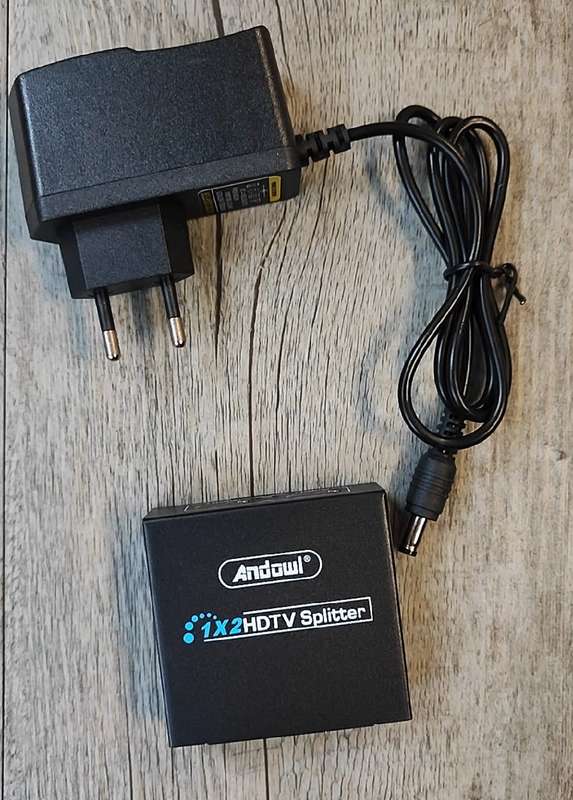 1 to 2 HDMI Splitter Adapter Converter for HDTV, 3D, TV, PC Computer Laptop