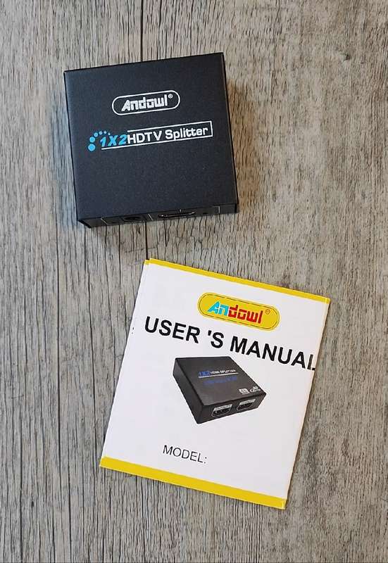 1 to 2 HDMI Splitter Adapter Converter for HDTV, 3D, TV, PC Computer Laptop