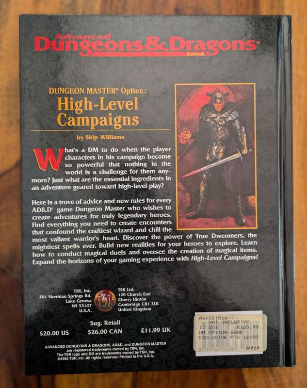 AD&D 2nd Edition High-Level Campaigns - TSR 2156 - Unleash Epic Adventures!