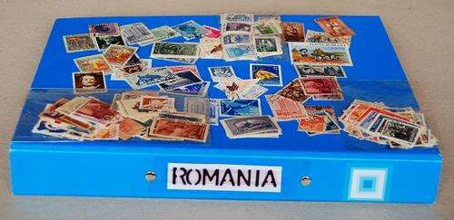 A STUNNING COLLECTION OF ROMANIA STAMPS IN A BLUE FOLDER....See Pics!!!