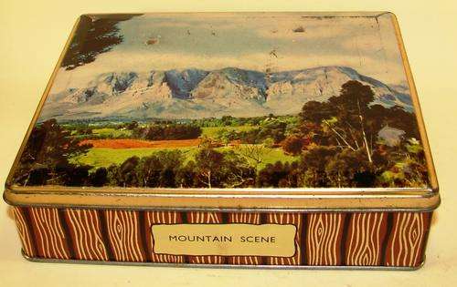 Beautiful Vintage Edward Sharp Tin with Cape mountain scene
