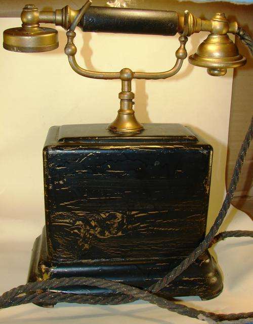 Rare Antique LM Ericsson Telefonaktiebolaget Telephone -Stockholm Sweden-Stamped GPO