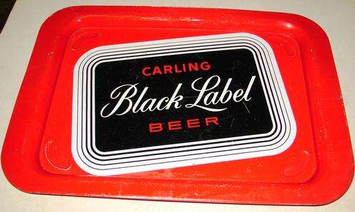 Big Carling Black Label Beer Tin Tray-Dia. 45cm x 31cm