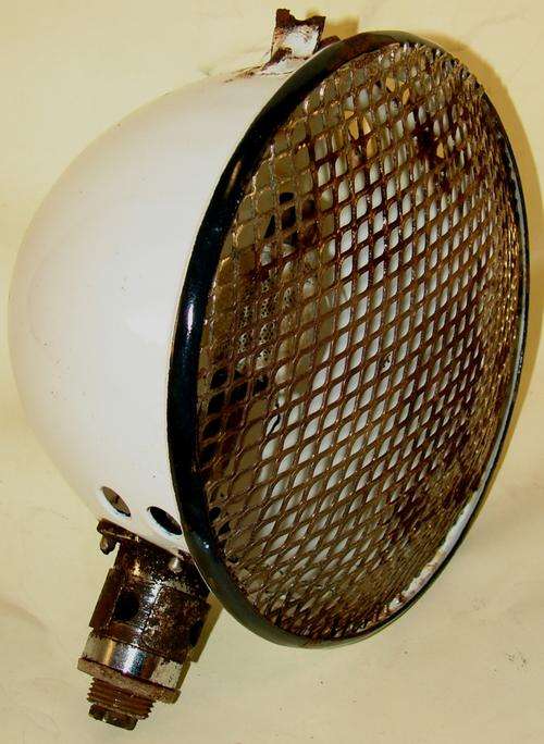 Vintage White Enamel "Fisherman`s lamp"Gas Lantern Head