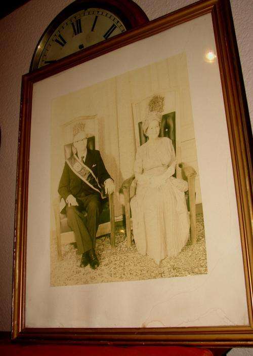 Vintage big picture of President CR Swart and his wife framed with  glass