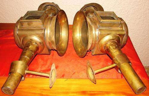 Two beautiful big replica Horse Carriage Copper lanterns