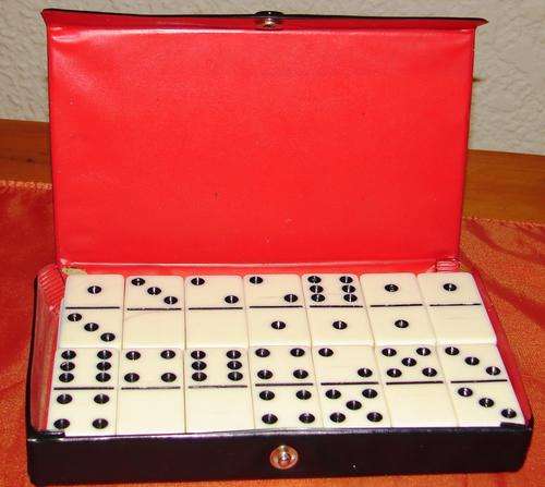 Set of 28 Ivory Domino's in original Box