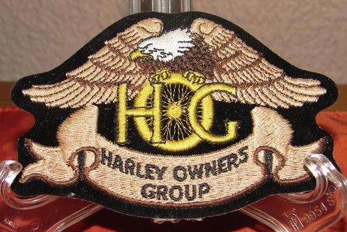 Harley Davidson HOG Patch Owners Group Rocker Bike Vest Badge-L12cm x 8cm