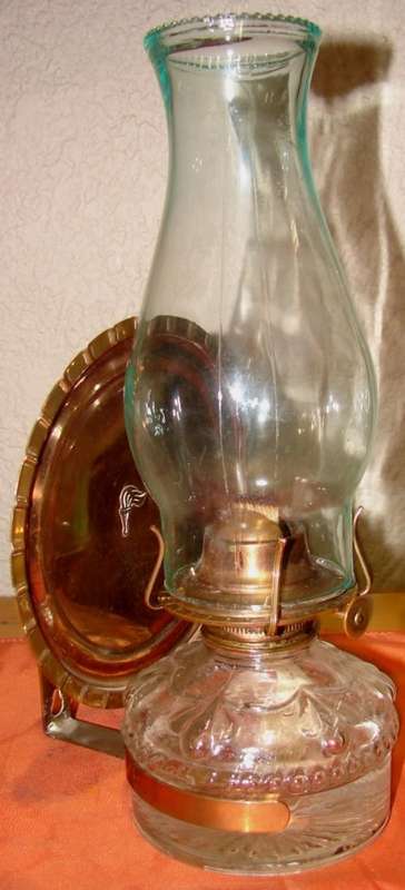 Vintage Calwyn lantern with Copper handle and reflector-H 32cm, Dia. reflector 17cm x 17cm-