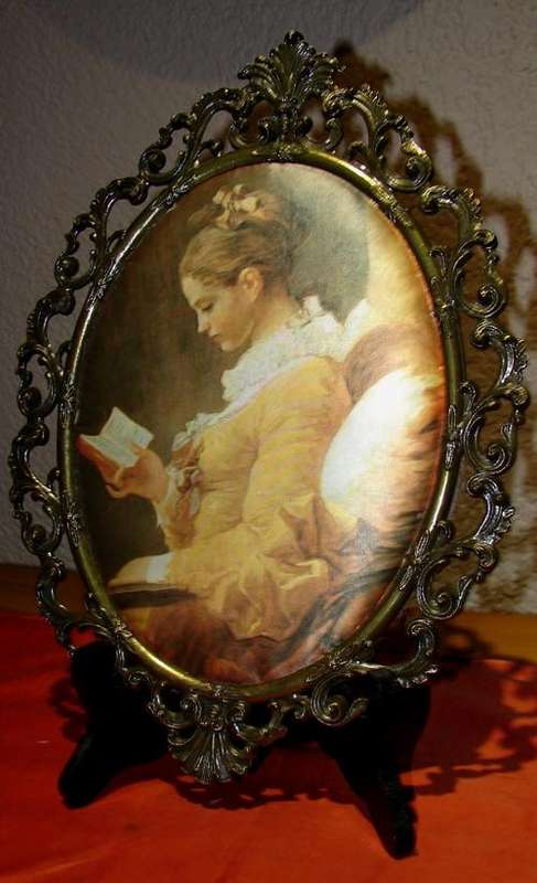 Big quality metal Picture Frame made in Italy-Dia. 33 cm x 23 cm