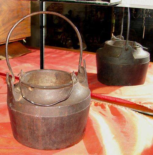 Antique Cast Iron Glue No 0/4 Cannon Deepfields pot with inner-Real Oldie-Collectors item