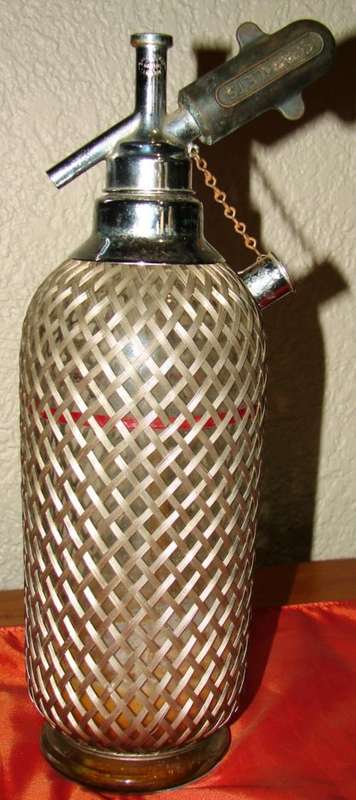 Vintage Sparlets Makers London soda stream/wire mess bottle-without gas bulb