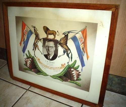 Vintage picture CR Swart eerste President van die Republiek van SA-31 Mei 1961