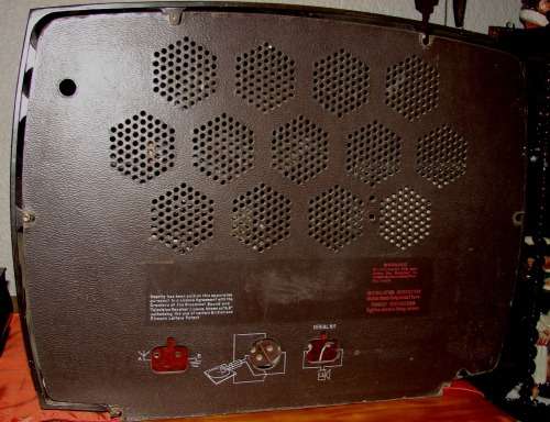Big vintage portable 1950`s Murphy bakelite Valve Radio-Dia.48 cm x 37 cm x 22 cm