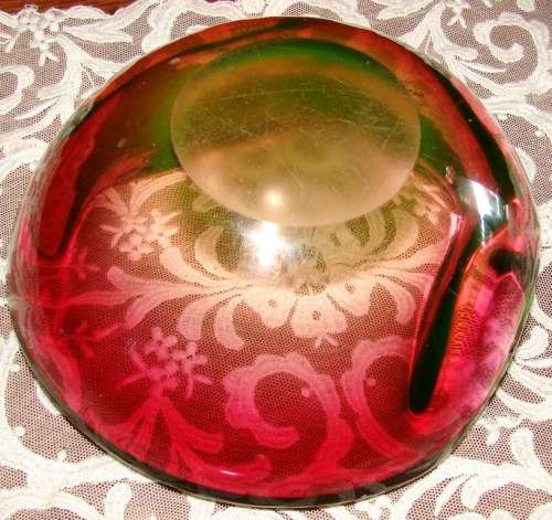 Beautiful multi colour Murano glass bowl-weighs 1.85 kg`s-dia. 18 cm x 17 cm x 7 cm