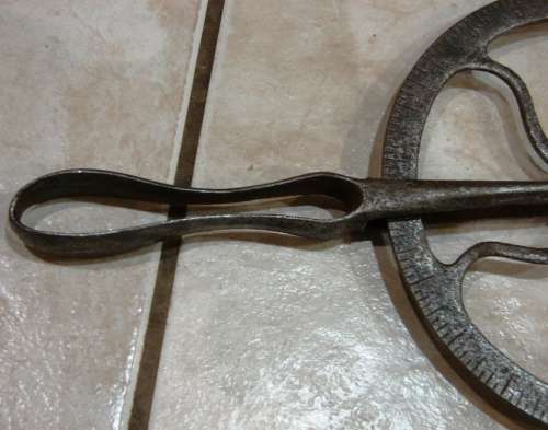 Antique Blacksmith`s Wheelright Traveler tool circa 1800`s for making wagon wheels