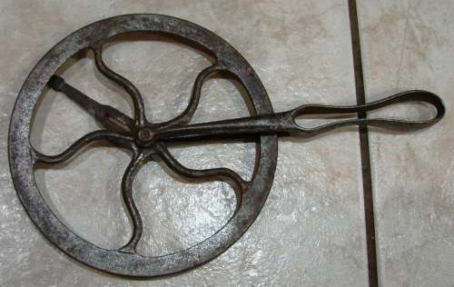 Antique Blacksmith`s Wheelright Traveler tool circa 1800`s for making wagon wheels