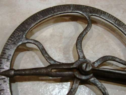 Antique Blacksmith`s Wheelright Traveler tool circa 1800`s for making wagon wheels
