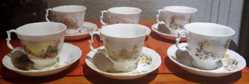 Stunning 12 piece Royal Albert -1984 England Cottage Garden Year series-four seasons-tea set-mint co