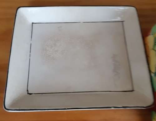 Beautiful Vintage Art Deco style flower design butter porcelian dish