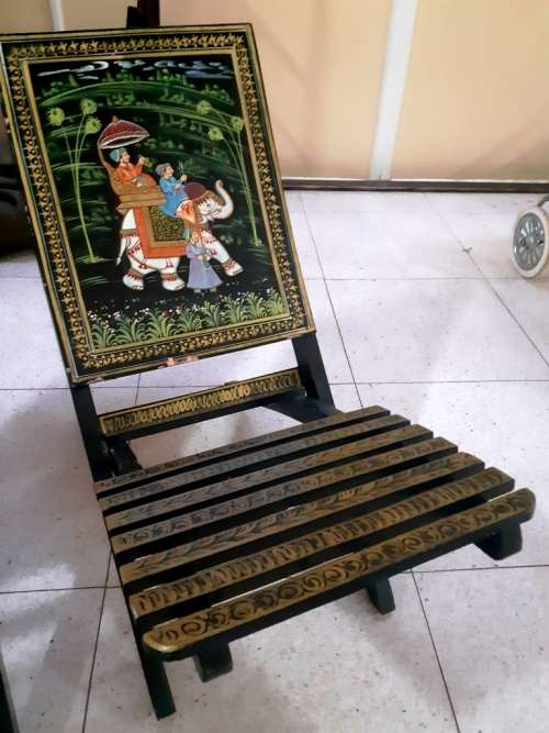 Beautiful highly collectable hand pained Chinese Laquer folding chair-no 1
