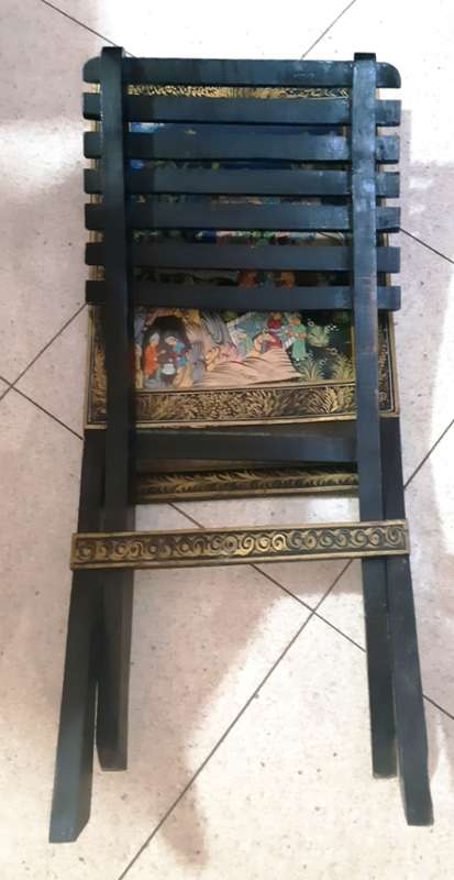 Beautiful highly collectable hand pained Chinese Laquer folding chair-no 1