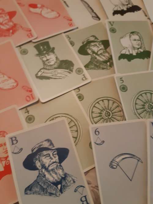 Vintage boxed SA deck of playing cards with Paul Kruger, boer, Africaner theme-from 1960