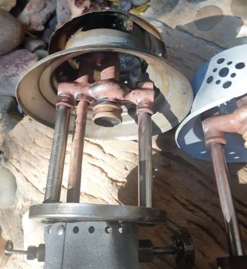 Antique lanterns(2 Colemans a 249 D 1967, a 241G 1960 and a Tiley lamp)-for restoration or parts