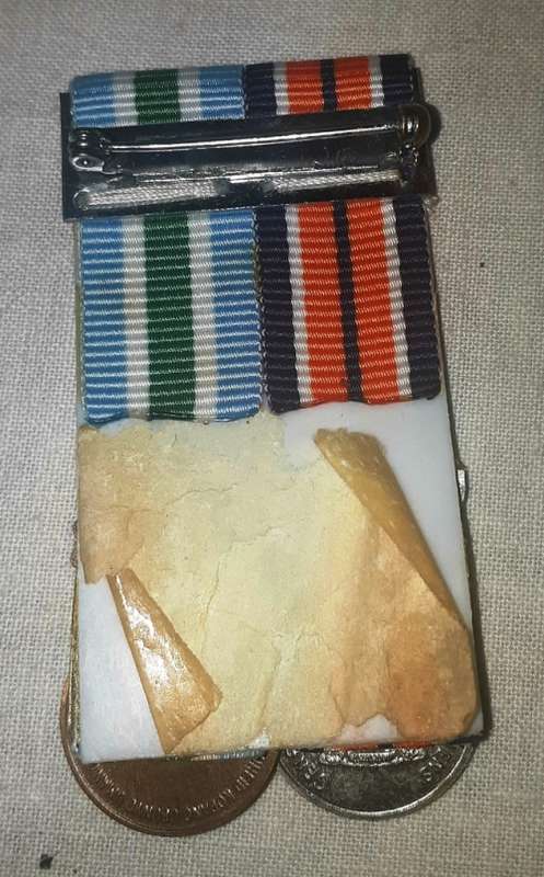 SADF Court Mounted  Bronze Unitas (1994) and Silver General Service (no date) miniature Medals