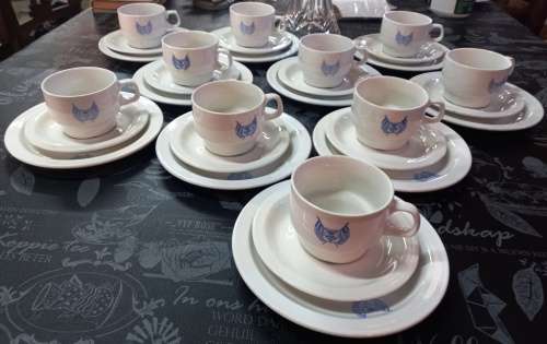 30 Piece good quality porcelain set branded Old Free State Coat of Arms on all pieces good condition