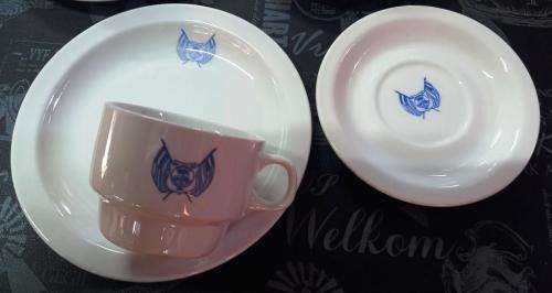 30 Piece good quality porcelain set branded Old Free State Coat of Arms on all pieces good condition