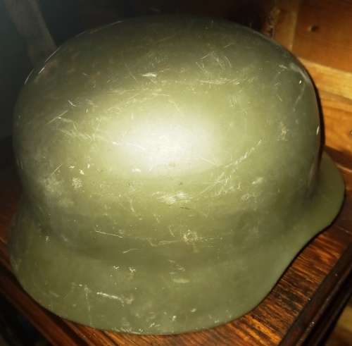 1950`s West German Stahlenhelm Riot Helmet made for South African Police with inner
