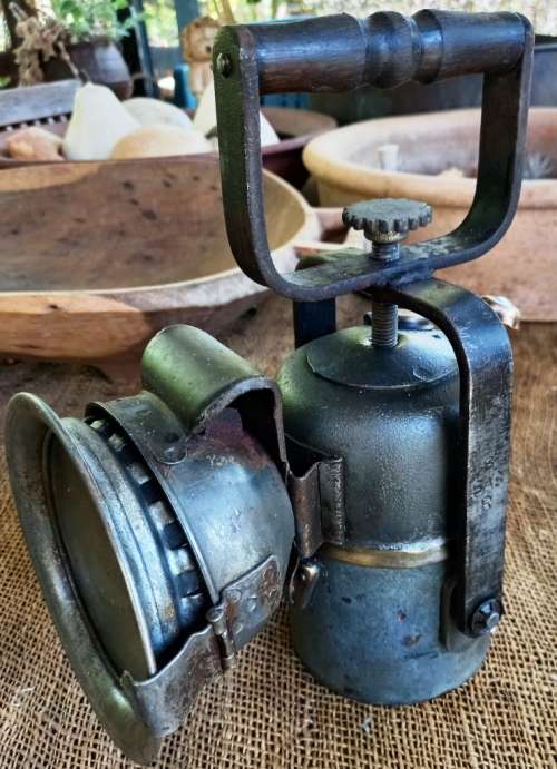 Antique SARS stamped Carbide Railway Lamp-free shipping